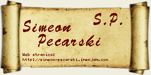Simeon Pecarski vizit kartica